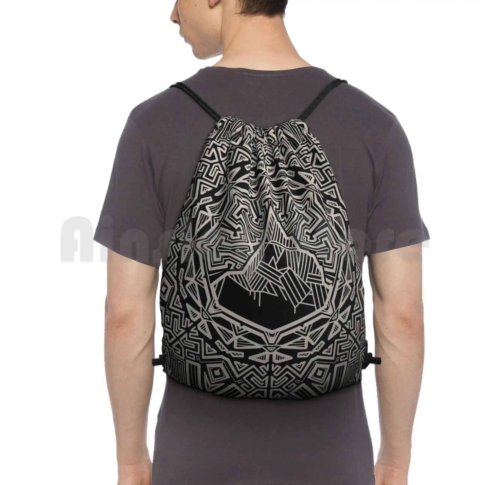 

Mandala Of Dwarves ( Mountain Version ) Backpack Drawstring Bag Riding Climbing Gym Bag The Middle Earth The The Fellowship