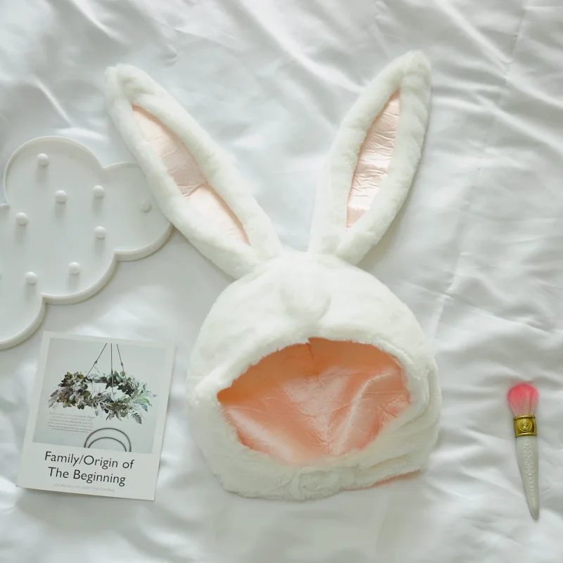 Cute Rabbit Hat Girls Headband Rabbit Ears Hoop Cosplay Suit White Bunny Ears Kids Plush Toy Women Headwear Accessories