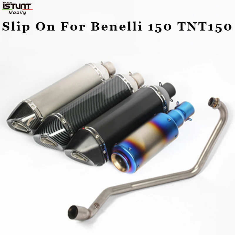 

Motorcycle Exhaust Muffler escape Front Link Pipe DB Killer Muffler Slip On For Benelli 150 tnt150 Full Systems Exhaust Modified