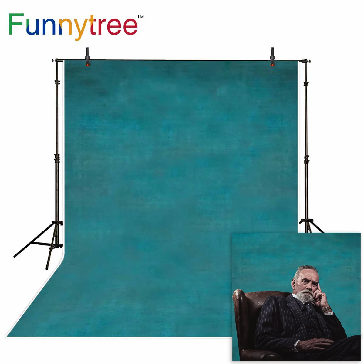 

Funnytree background portrait photo shoot abstract deep lake blue Old Master Backdrop Photography Studio Photobooth Photocall