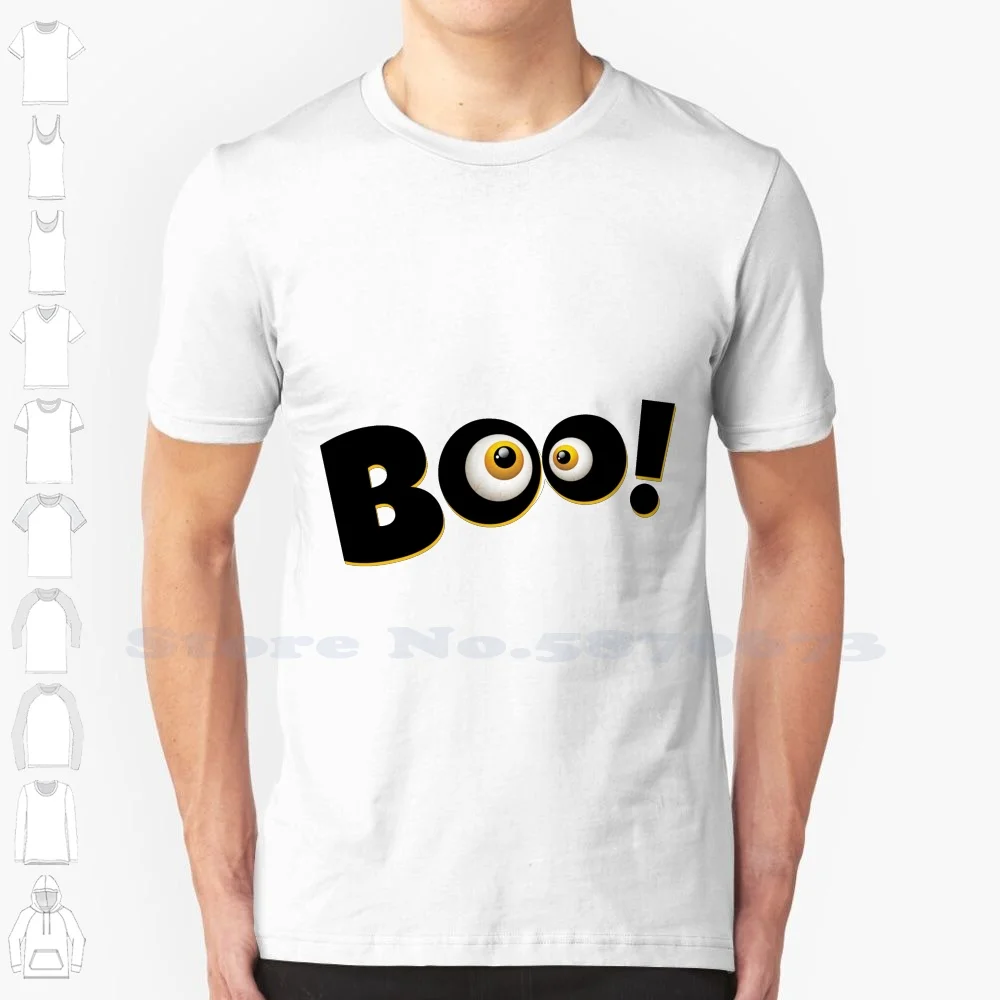 Boo! Popup Eyes 100% Cotton T-Shirt Ghosts Boos Lame Thumbs Down Popup Eyes Unhappy Disapproved Silly Scary Halloween Spooky