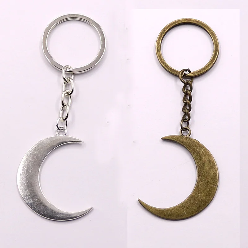 Crescent Moon Keychain mystic gothic jewelry Lunar witch celtic Pagan Wiccan luna Moon phase witchy Goddess Fashion gift