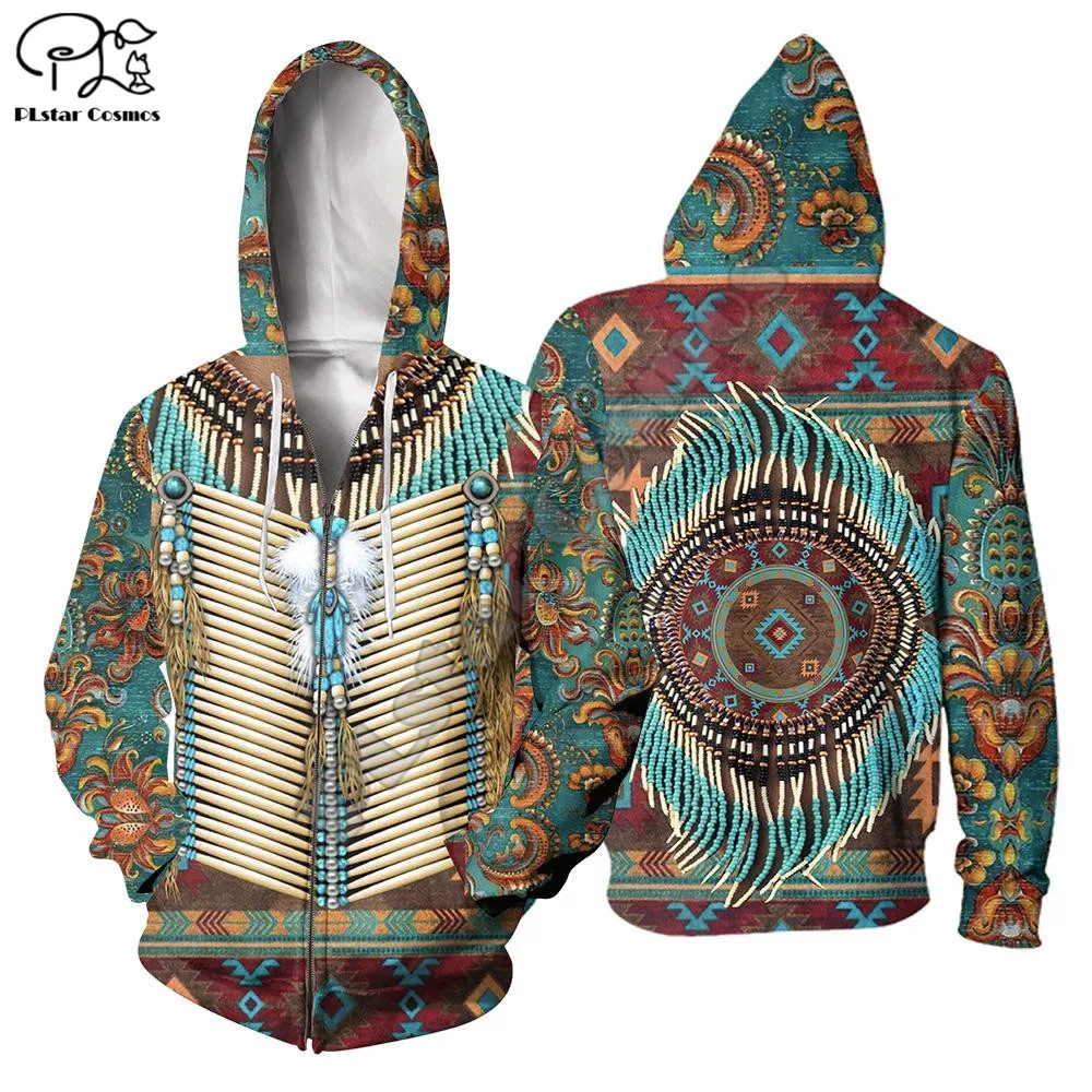 PLstar Cosmos Aboriginal Native Style Symbols 3D Printed Hoodies Sweatshirts Zip Hooded For Men/Women Casual Streetwear N03