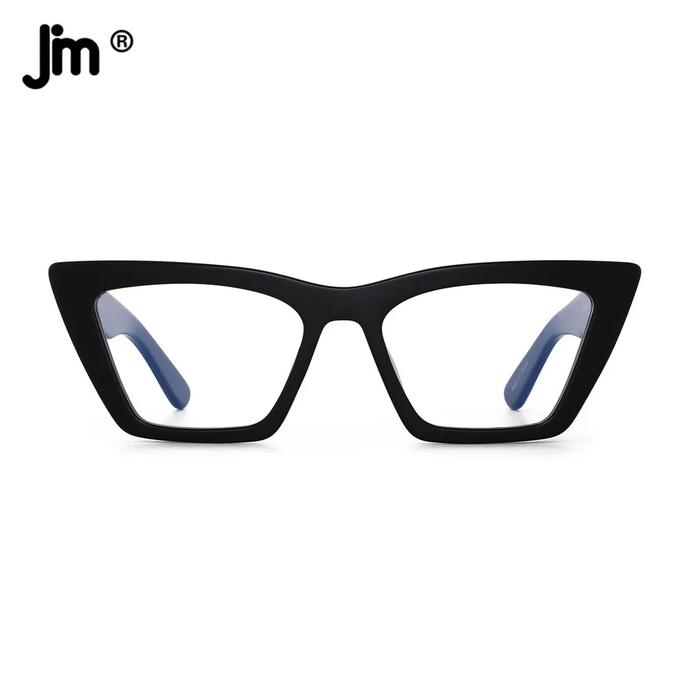 Acetate Frame Cat Eye Blue Light Glasses Women Brand Designer Square Computer Clear Fake Glasses