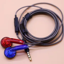 FENGRU KGIS KG01 DIY MX500 In-ear Flat Head Plug DIY Earphone HiFi Bass Earbuds DJ Earbuds Heavy Bass Sound Quality With Mic