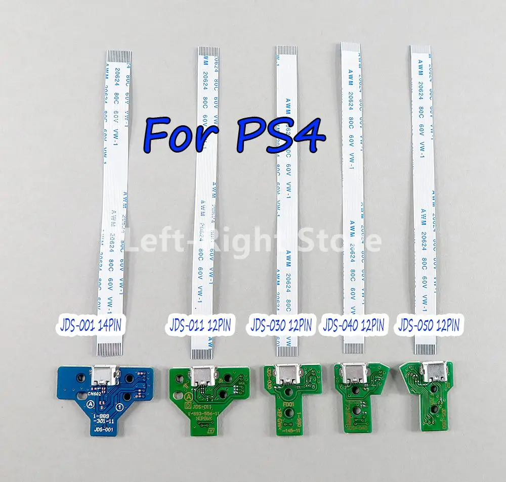 1set Für PS4 Pro Slim-Controller Lade Buchse Port Bord JDS 001 001 030 040 050 mit 12 14 pin Power Flex Kabel