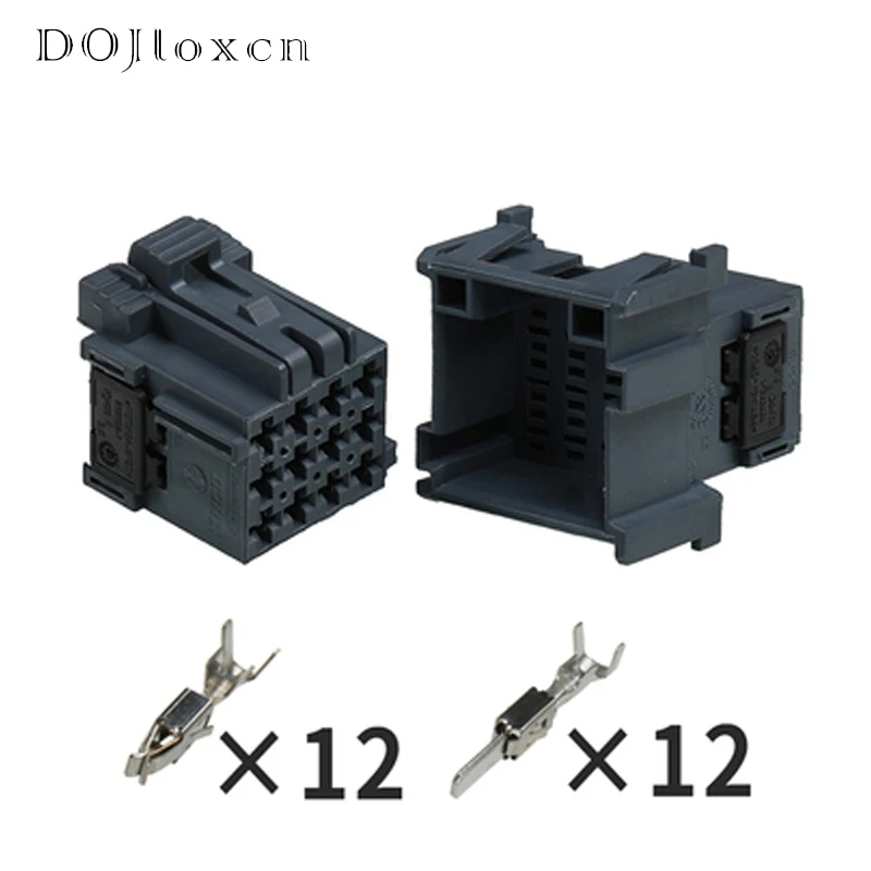 1 Set 12 Pin Car Waterproof Black Socket Male Female Quick Connector Car Harness Connector Plug With Terminal 1-967622-5