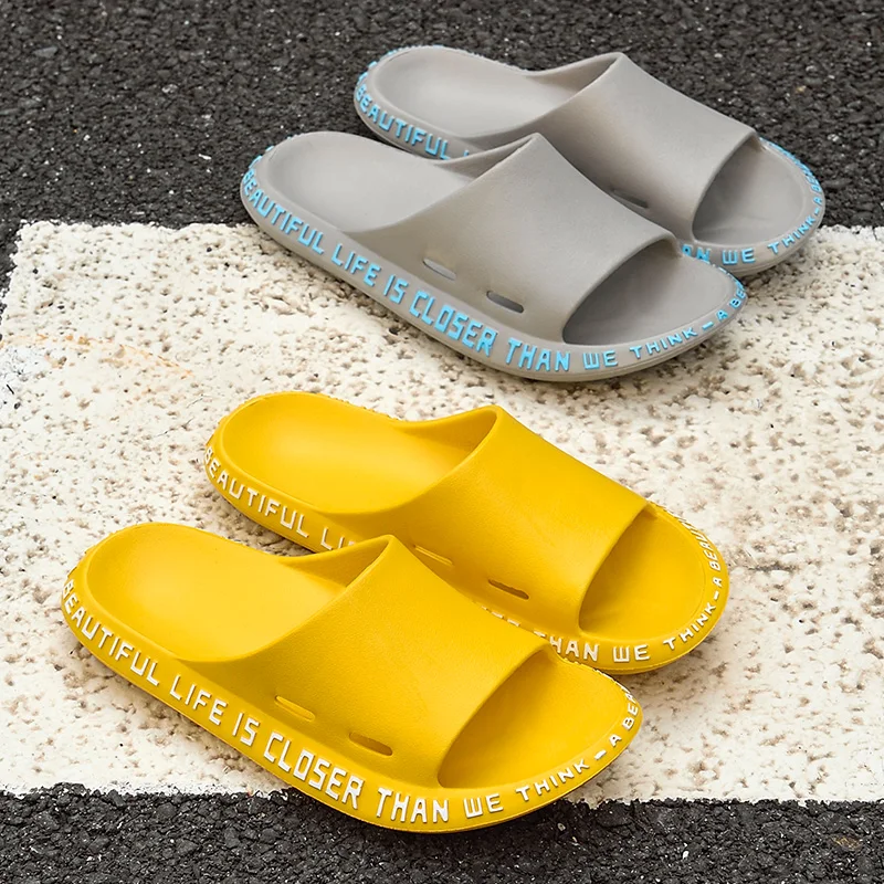 New Slippers men women flip flop indoor bathroom sandals slippers home soft bottom couple non-slip bath beach sandals