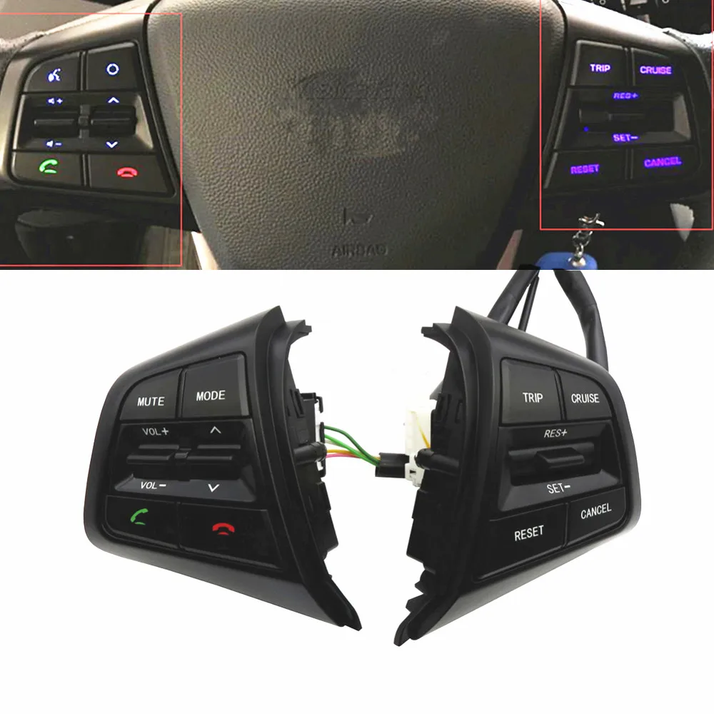 Factory price Steering Wheel Control Buttons Remote Cruise Control Bluetooth Button For Hyundai ix25 (creta) 1.6L 2.0L