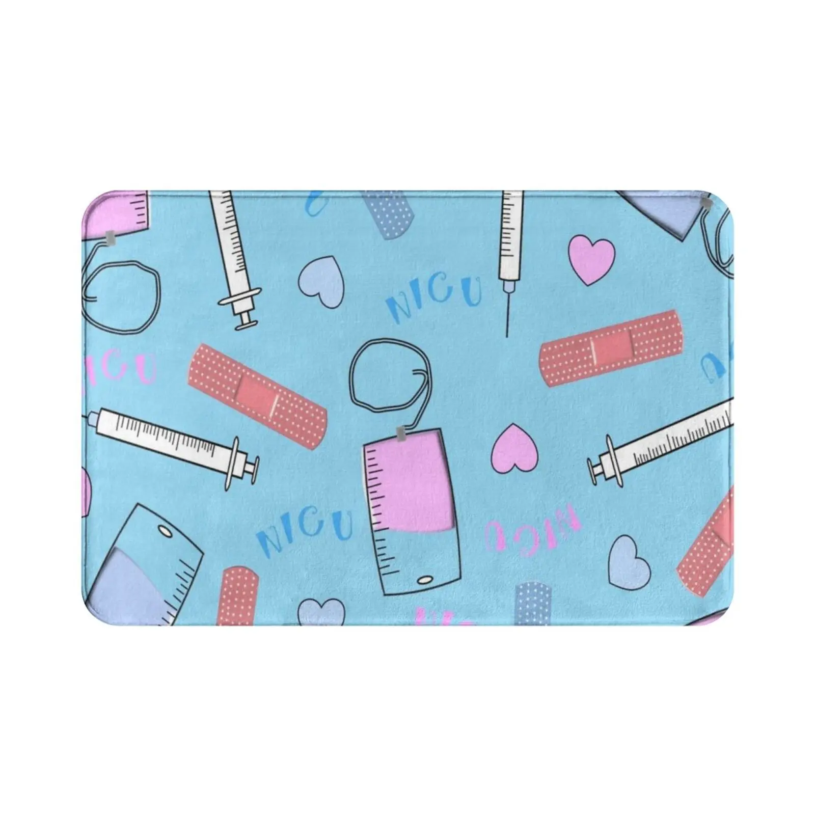 Nicu ممرضة السجاد الأزرق حصيرة البساط وسادة لينة عدم الانزلاق Nicu ممرضة حديثي الولادة Icu ممرضة Nicu ممرضة التقدير Nicu ممرضة #1