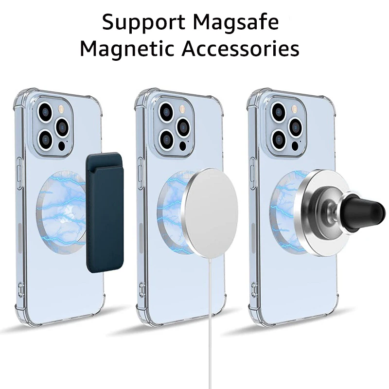 2er-Pack für Magsafe Magnetplatte Ring Universeller Metallaufkleber Unterstützt Kabelloses Laden Metallplatte für Magnet-Autohalterung – Detail 4