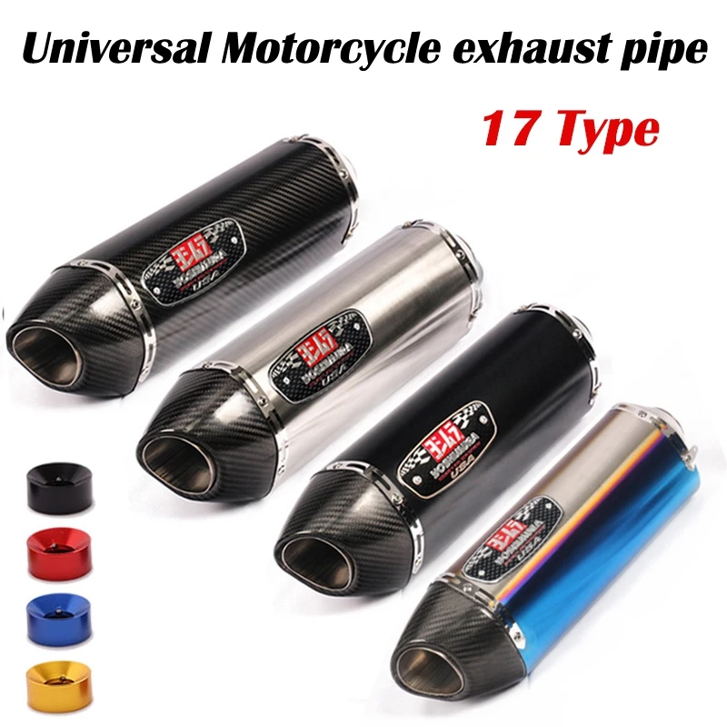 

38-51mm Universal Motorcycle Carbon Fiber Exhaust Tailpipe Nozzle Muffler Tube Silencer DB killer Stainless Steel Slip On