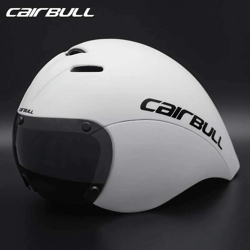 Road Racing Cycling Helmet TT Enduro Road Bicycle Helmets Aero Goggles Adult Men Women Integrally-Molded Breathable Cap