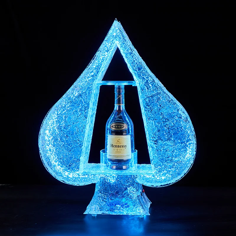 

zq Wine Base Led Champagne Wine Base KTV Foreign Wine Wine Holder Bar Luminous Base Customization