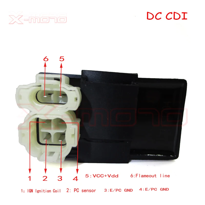 6 Pins DC Ignition CDI Box For 125cc 150cc 200cc 250cc ATV Quads Moped Scooter Buggy Go Kart Motorcycle