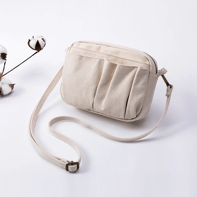 Canvas small bag female new wave Korean version wild messenger bag female ins wind shoulder bag