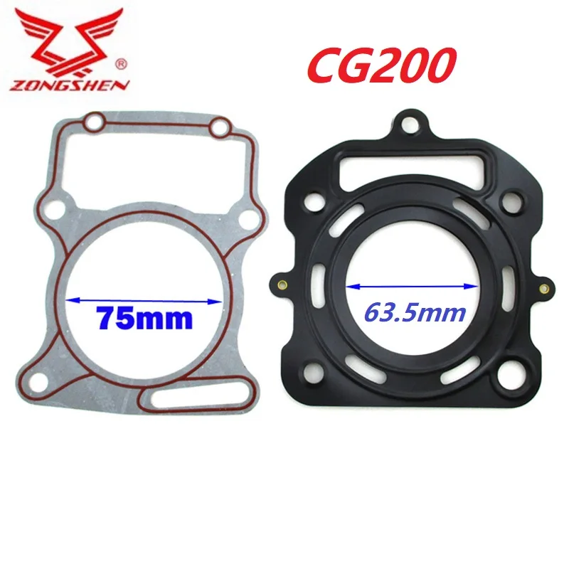 Zongshen CG150 150cc Water Cooled Engine GIO CQR Cylinder Head Gasket 62mm 63.5mm CG200 200cc Dirt Bike ATV Quad