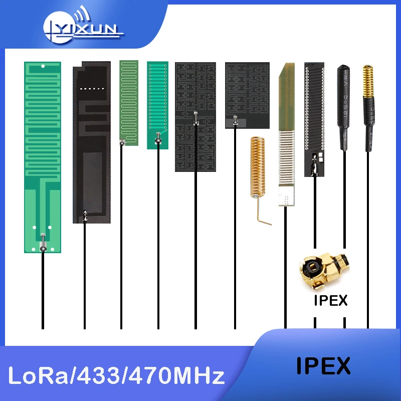 LoRa 433MHZ PCB Built-in Omnidirectional High Gain Wireless Router Data Transmission Module Patch Spring Remote Control Antenna