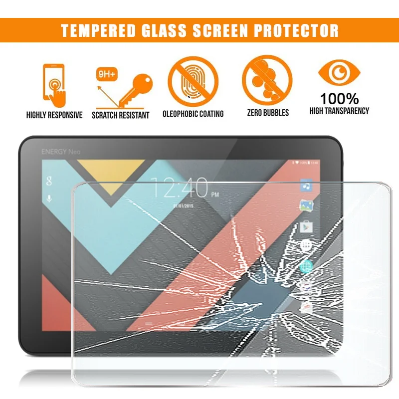 

For Energy Sistem Tablet Neo 9 Tablet Tempered Glass Screen Protector 9H Premium Scratch Resistant HD Clear Film Cover