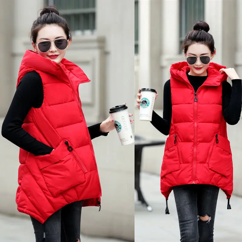 New Style 2024 Autumn And Winter Women Vest Thick New Student Cotton Coats Plus Size 5XL Lady Clothing Warm