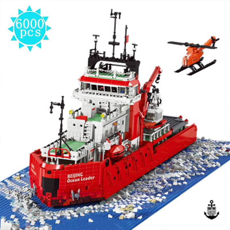 

Beijing Ocean Leader Icebreak 6000PCS Building Block Bricks Antarctic Research Ship Model Toys for Kids Christmas Gifts