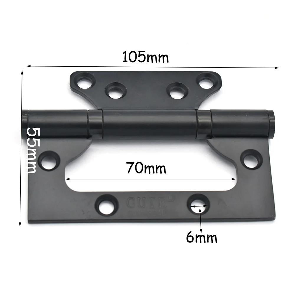 105mm Black Hinges Butt Hinges Cabinet Decorative Hinges Cupboard Folding  Box Hinges Jewelry Box Hardware for Vintage Cabinets