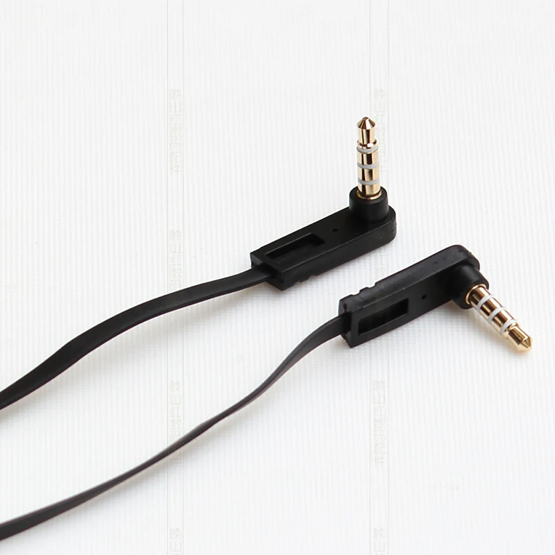 3.5mm Mini Jack Straight to Right Angle 90 Degree Stereo Audio Lead Cable Adapter 1m Flat line