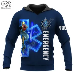 PLstar Cosmos EMS Emergency Medical Service 3D Printed Hoodies Sweatshirts Zip Hooded For Men/Women Casual Streetwear Style-E07