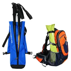 75% Discounts Hot! Foldable Outdoor Hiking Alpenstock Storage Bag Trekking Poles Sticker Container