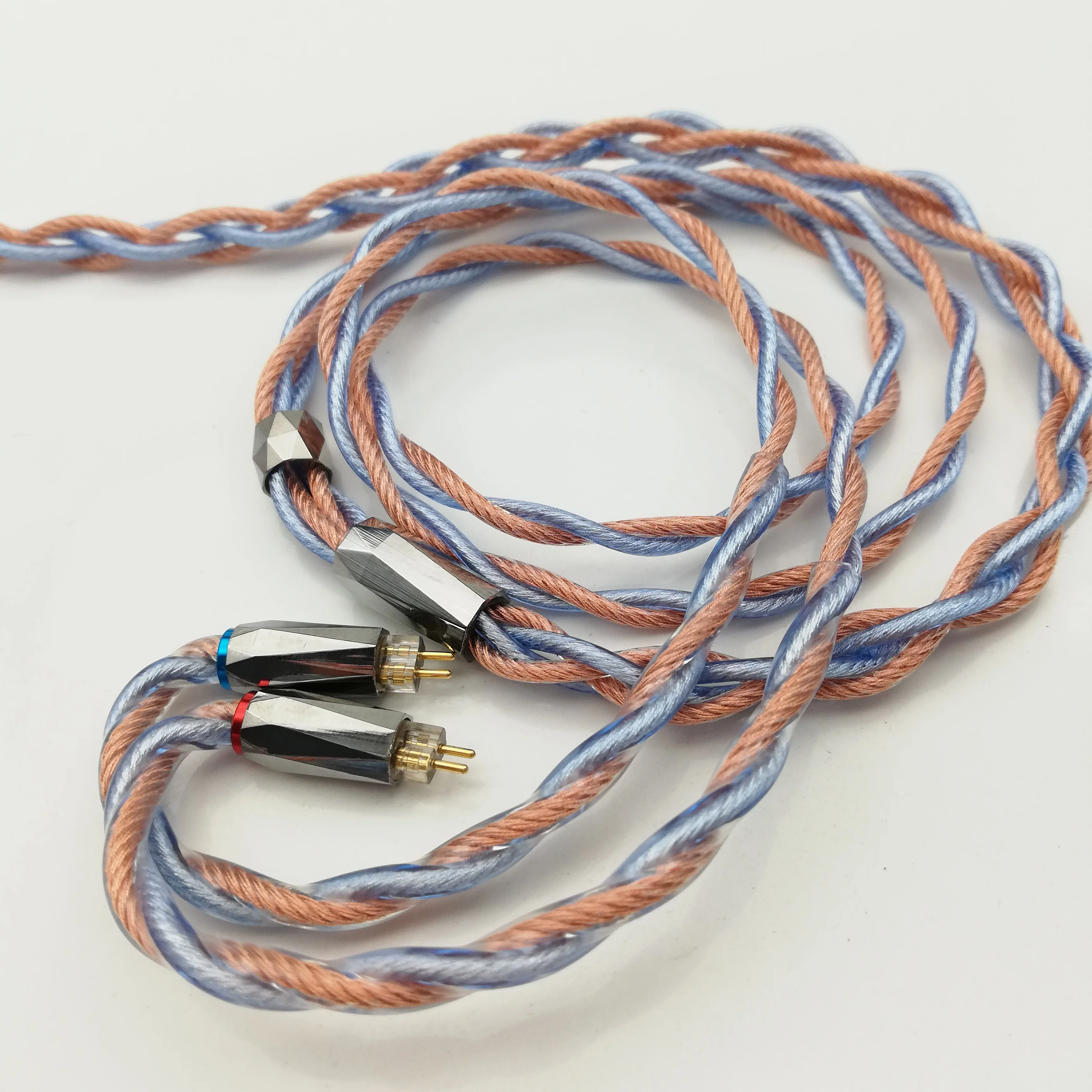 Cable de grafeno Chapado en plata, 4 núcleos, LITZ 7N OCC, 2,5 MM/3,5 MM/4,4 MM, Iem, 2 pines, 0,78, QDC, MMCX