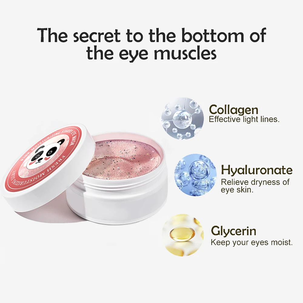 Crystal Collagen Panda Starry Sky Eye Mask Patch Anti-aging Remove Dark Circles Moisturize Tighten Lifting Eye Beauty Skin Care