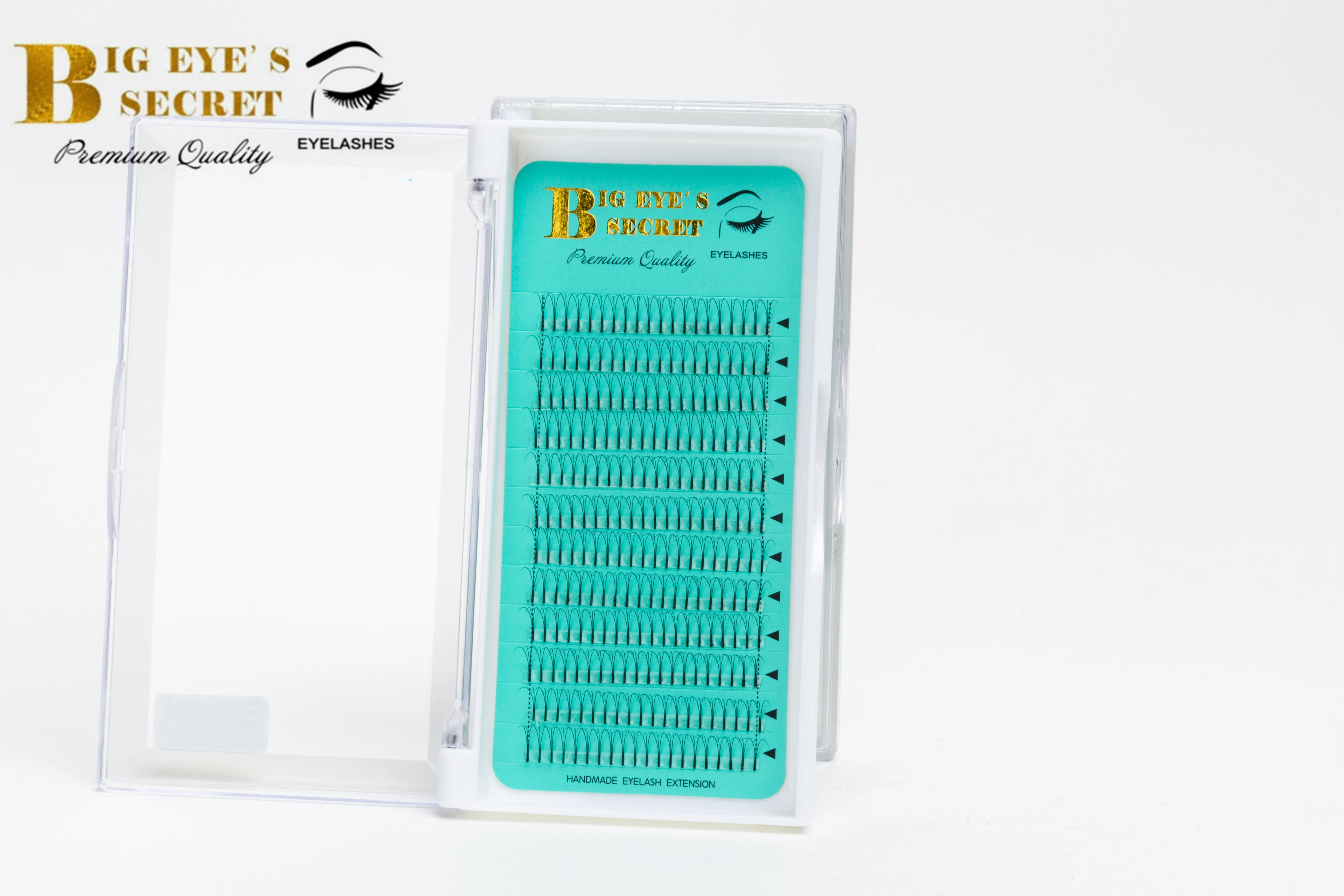 BIG EYE'S SECRET Beauty Makeup Individual Lashes 2D-6D Premade Fans Long Stem 100% Handmade Eyelashes Extension Supplies Can OEM