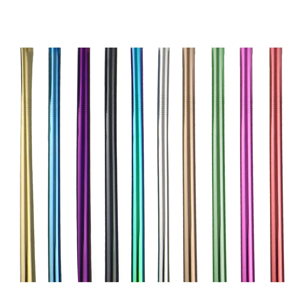 1/4/8pcs Metal Straw Set Reusable Straw 304 Stainless Steel Drinking Straw with Brush Eco-Friendly Pink Straw For Mugs 20/30oz