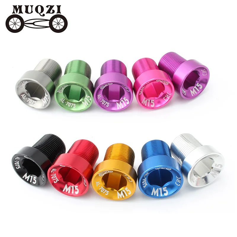 MUQZI M15 Crank Fixing Screws Aluminum Alloy Crankset Arm Bolt CNC Crank Cover MTB Road Bike Parts Accessories