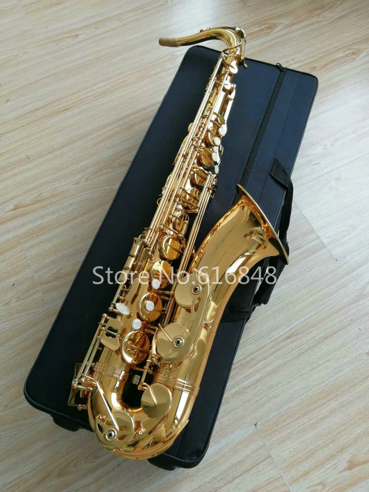 

Brand Quality Bb Tune B Flat Tenor Saxophone Instrument Brass Gold Lacquer Sax With Case Accessories Can Customizable Logo