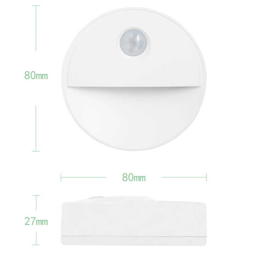 Self-stick Night Light, Warm White / White LED, Motion Sensor, Closet Light, Wall Hanging Light for Bedroom, Bathroom, Kitchen