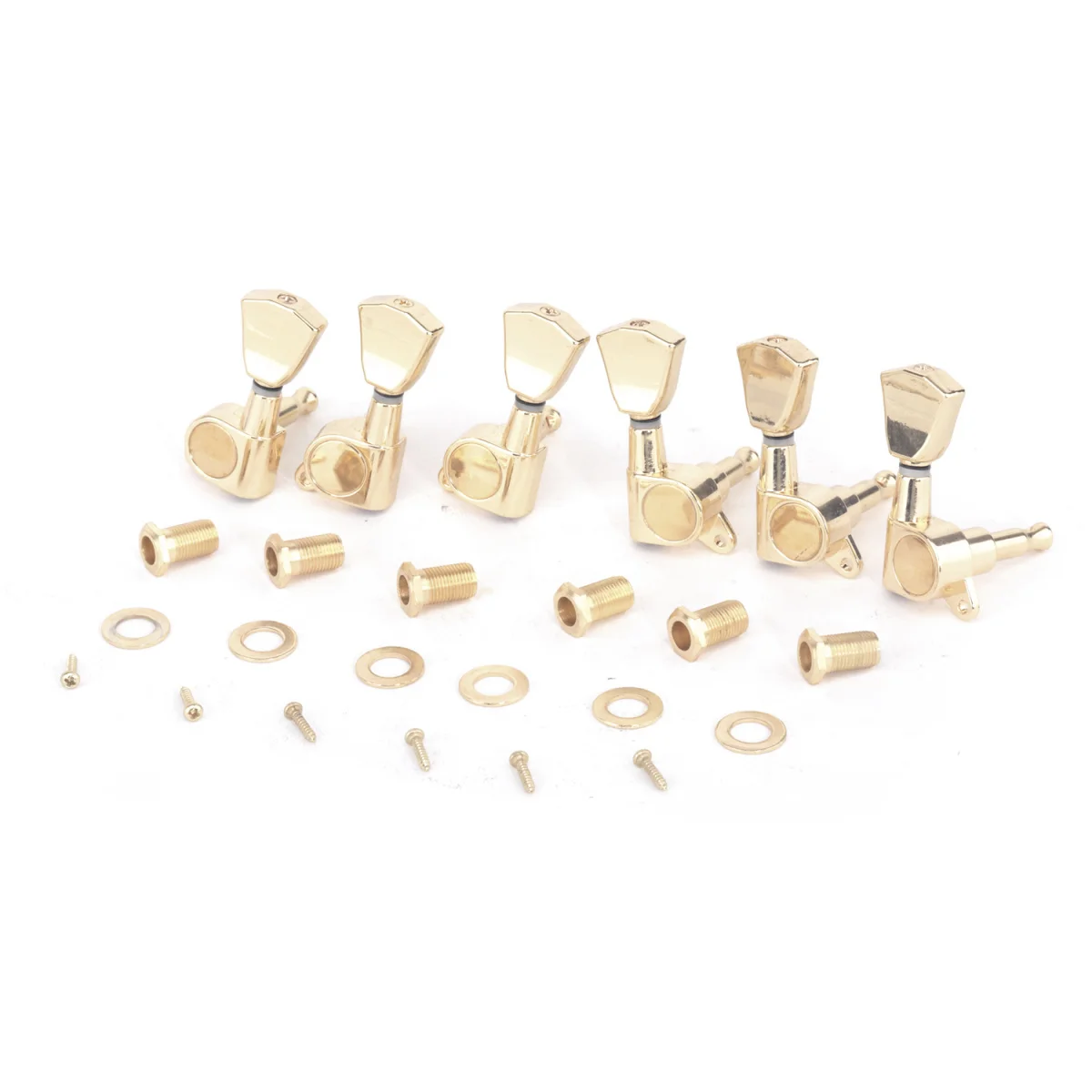 Musiclily Pro 3x3 Sealed Guitar Tuners Tuning Pegs Keys Machine Heads Set for Les Paul Style Guitar, Tulip Button Gold