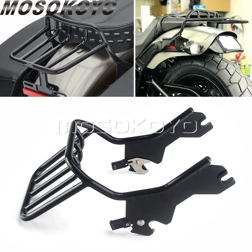 

Motorcycle Luggage Rack For Harley Deluxe Softail Slim Heritage Classic Street Bob FLDE FLHC FLHCS FLSL FXBB FXST 2018-2020 2019