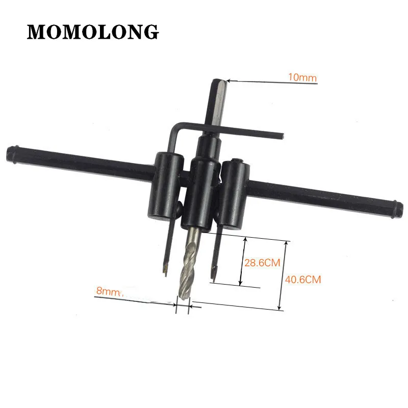 Adjustable Metal Wood Circular Hole Saw Drill Bit Round Cutting Blade Aircraft Type DIY Tool 30mm-120mm 30mm-200mm 30mm-300mm