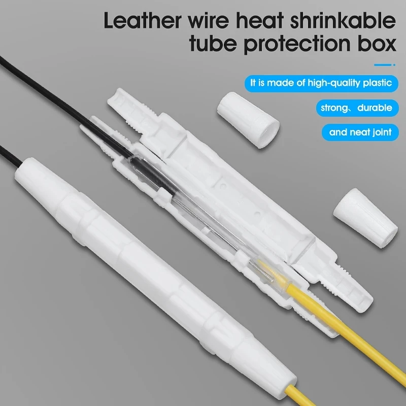 Caja de protección de fibra óptica, tubo redondo pequeño, Tubo termorretráctil para proteger la bandeja de empalme de fibra, 50/100/200 Uds.