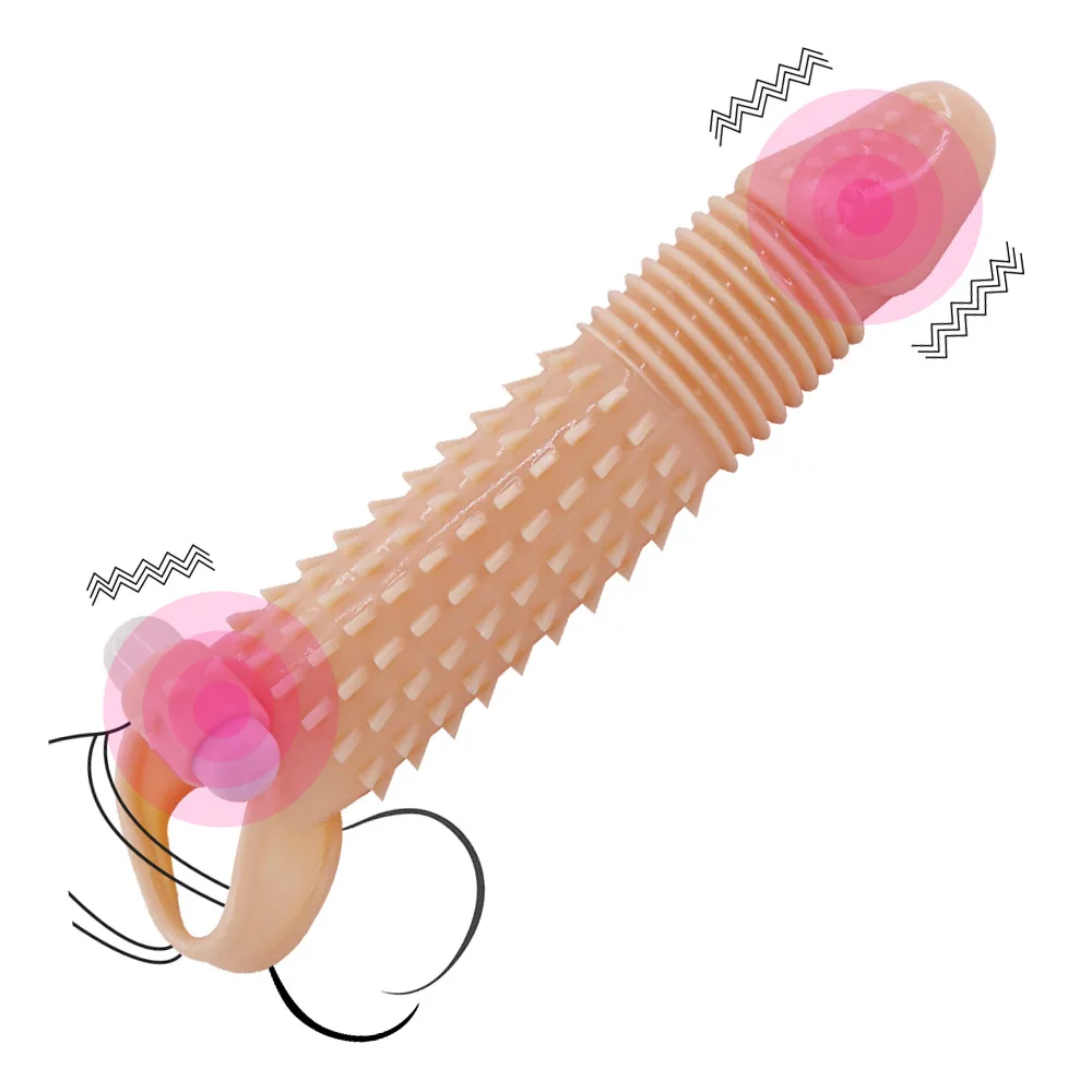 EXVOID Penis Extender Enlarger Penis Vibrator Ring Sex Toys For Men Erection Silicone Clitoris Stimulate Cock Vibrating Ring