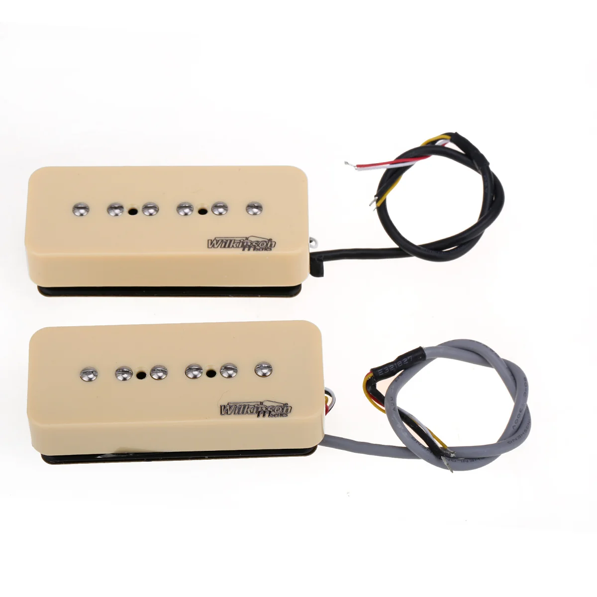 

Wilkinson M Series Stacked P90 Soapbar Ceramic Single Coil Sized Humbucker Pickups Set for SG/LP Electric Guitar, Cream