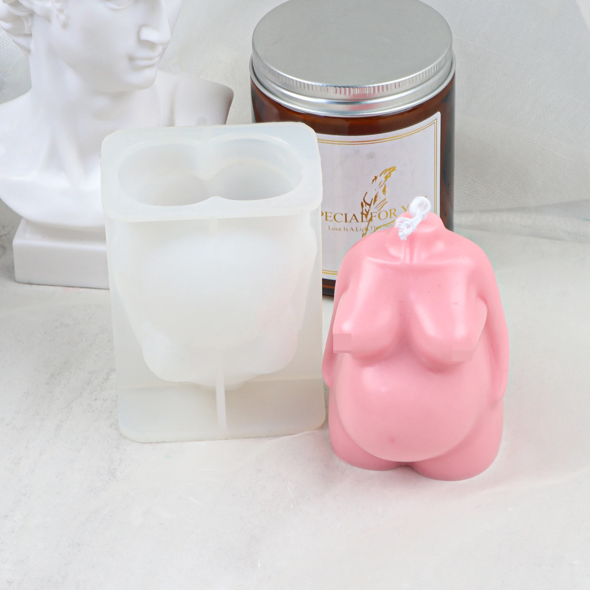 3D Sexy kobieta świeca silikonowa foremka 3D pulchna kobieta dla robienie mydła forma odlewnicza z żywicy epoksydowe DIY ozdoby tatuaże do ciała do
