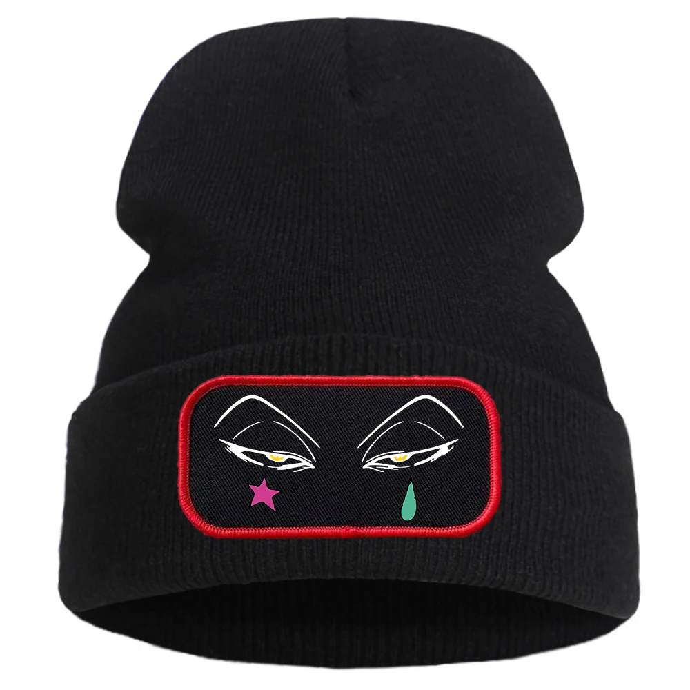 Japan Anime Hunter X Hunter Cotton Casual Beanies for Men Women Knitted Winter Hat Solid Hip-hop Skullies Bonnet Unisex Cap