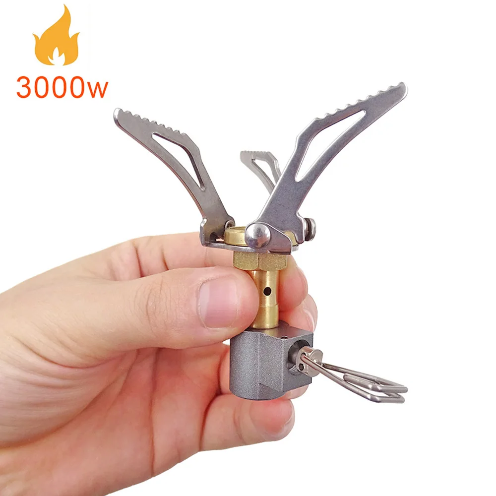 3000w 45g Super Mini Gas Stove Gas Cooker Travel Burner Folding Survival Furnace Outdoor Camping Picnic Cooking Equipment