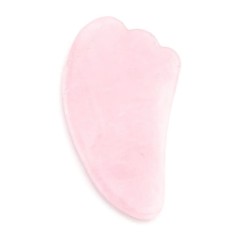 

Natural Rose Quartz Gua Sha Board Pink Jade Stone Body Facial Eye Scraping Plate Acupuncture Massage Relaxation Health Care