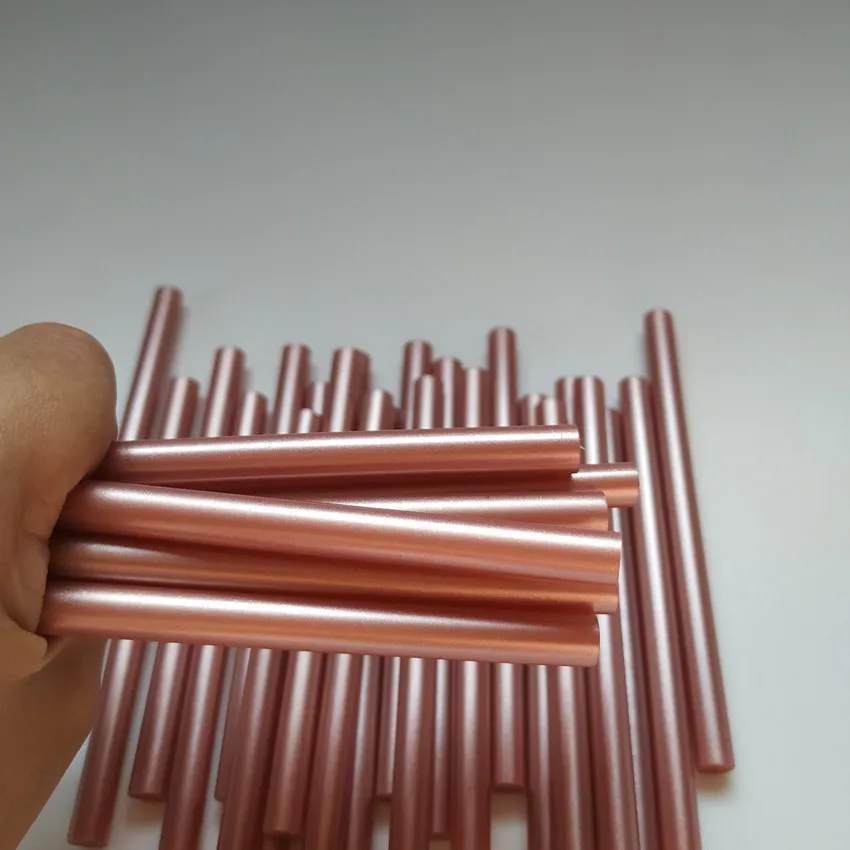 50Pcs Rose Gold Silver Hot Melt Adhesive Retro Metallic Hot Melt Stick For Professional Glue Gun 7x100mm