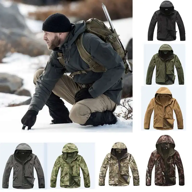 

Tactical Suits Shark Skin TAD Outdoor Military Hunting Camping Waterproof Windproof Camouflage Clothing Softshell Jacket Or Pant