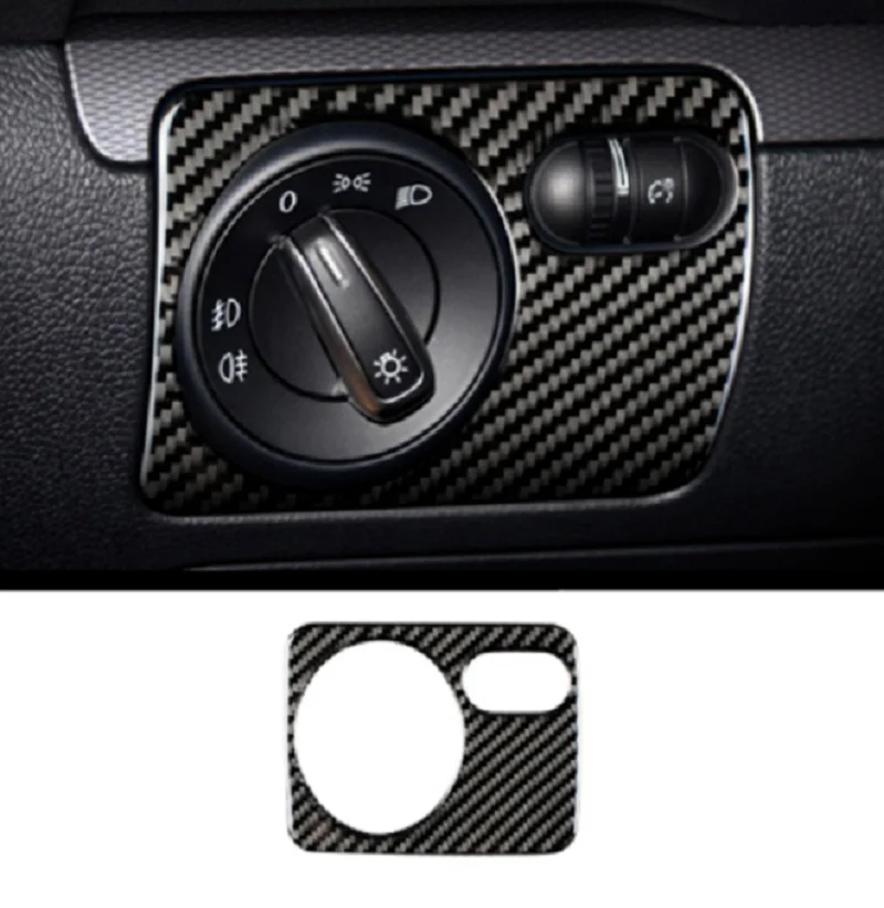 

Fit For Volkswagen Scirocco Golf 6gti Accessories LHD RHD Carbon Fiber Headlight Switch Cover Trim Panel 3D Sticker Car Styling