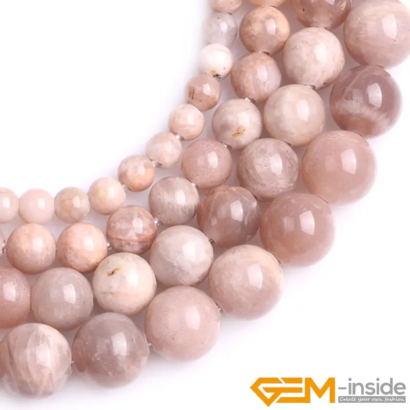 1.5mm-2mm Big Hole Natural Sunstone Round Beads For Jewelry Making Strand 15 inch DIY Jewelry Bead For Bracelet For Women Gifts